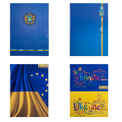 Книга канцелярская UKRAINE, А4, 96 л., клетка, офсет, твердая ламинированная обложка, ассорти BM.2400-38 фото