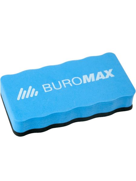 Губка для сухостиральних дошок Buromax з магнітом, синя, 110х58х21 мм BM.0074-02 фото