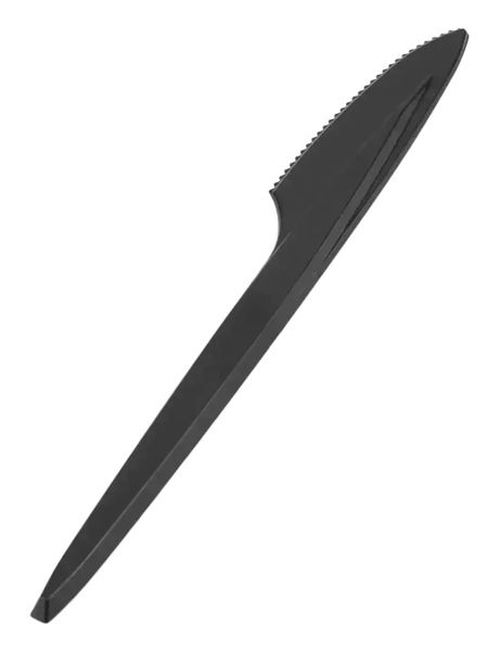 Нож пластиковый черный Bittner Premium (прочный) 18 см, упаковка 100 шт 51019 фото