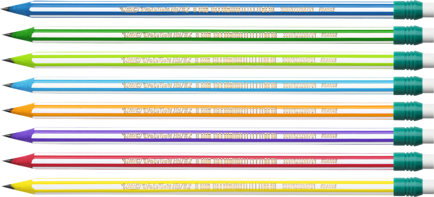 Олівець чорнографітовий "Evolution Stripes", з гумкою bc8960342 фото
